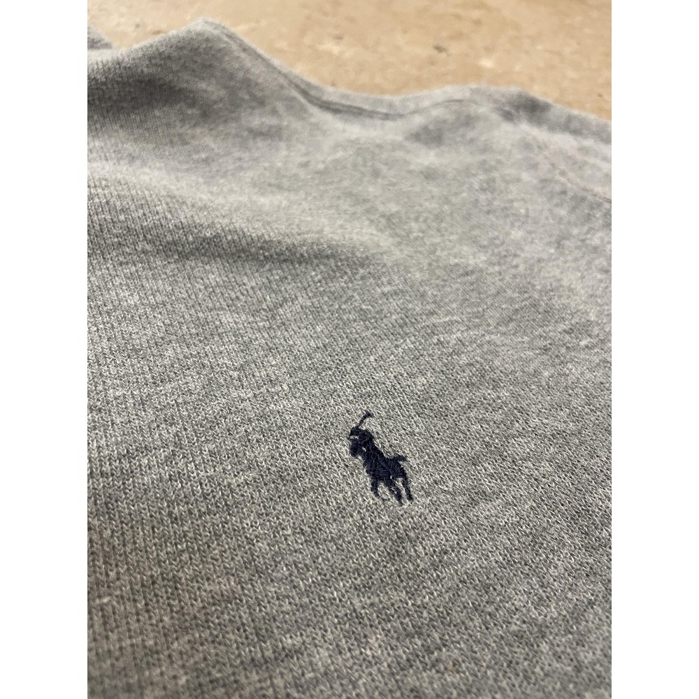 Polo Ralph Lauren Sweater Mens XL Gray Quarter Zip Mock Neck Pony Logo Pullover - Picture 5 of 16